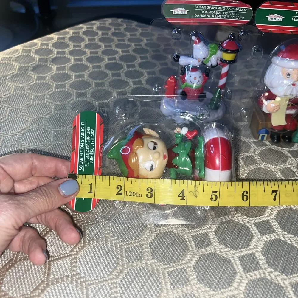 HOLIDAY Themed solar powered dashboard dancers Lot 4- Santa w List, Snowman, Elf